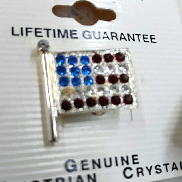 Flag Rhinestone Heart Pin Collection - Picture 7 of 10